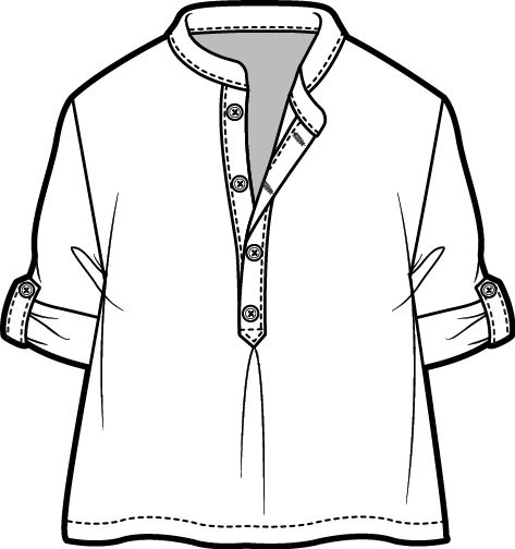 473x504 Tunic Blouse Technical Drawing Tunics, Sketches