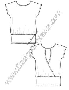 236x305 V8 Knit T Shirt Tunic Template Free Illustrator Fashion Flat
