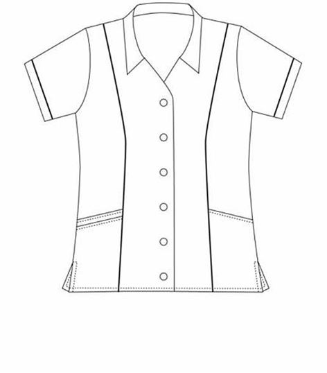 472x538 Landau Women's Student Tunic Scrub Top With Collar 8047 Medical