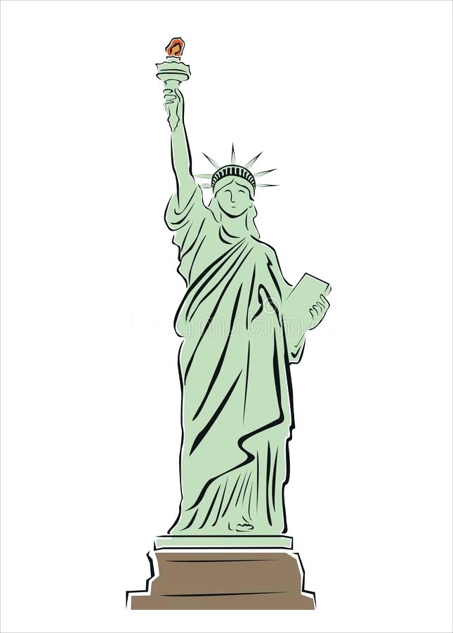 645x900 Statue Of Liberty Drawing With How To Draw The Statue Of Liberty