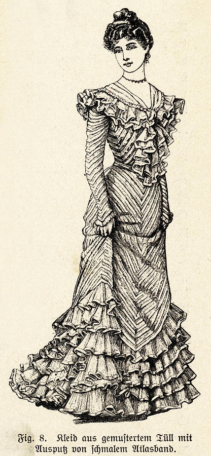 416x900 Tunic Dress Drawing By Mary Evans Picture Library