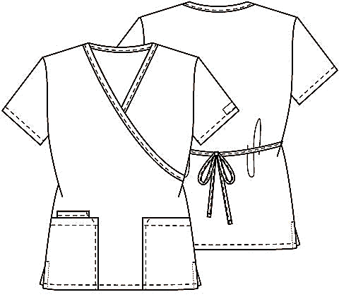 480x420 Mock Wrap Tunic 4801 Whtw