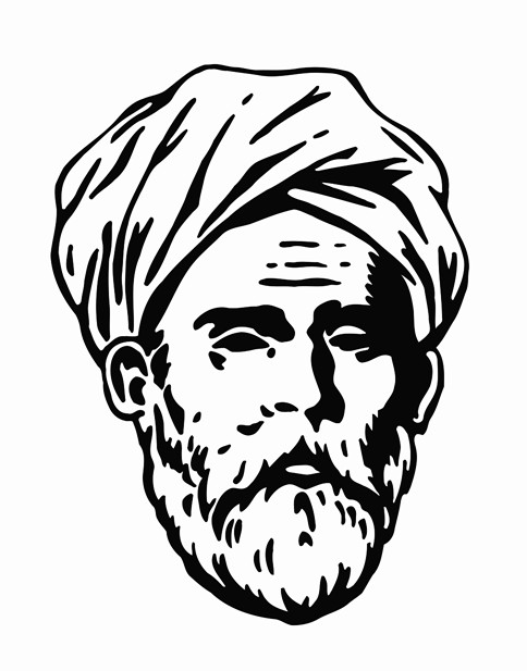 484x617 Older Man Wearing Turban Printable Image Illustration Sketch
