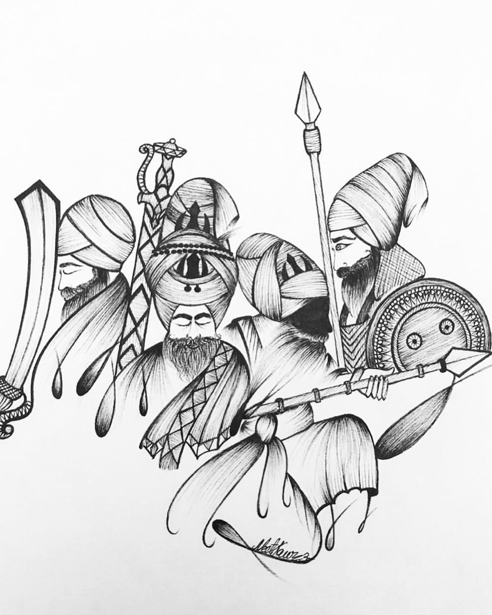 1000x1250 Sikh Turban Clipart Sketch