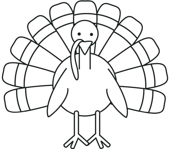 678x600 Kids Turkey Drawing 2018 Coloring Pages