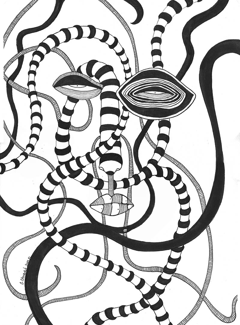 800x1084 Black And White Ink Drawing Illustrations