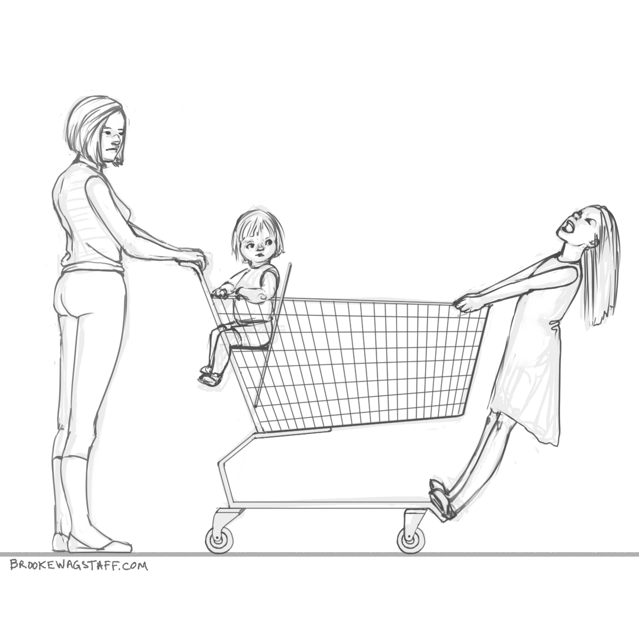 1280x1280 June 2015 Memory Drawings Today I Saw A Tired Mother Shopping