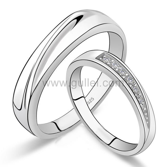 633x633 Personalized Matching Boyfriend And Girlfriend Rings Set For Two