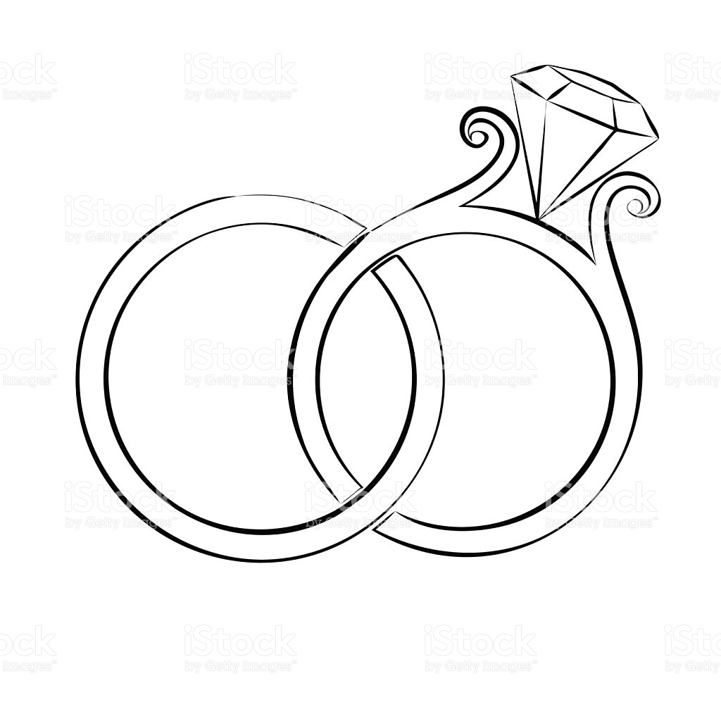 Two Wedding Rings Drawing at GetDrawings | Free download