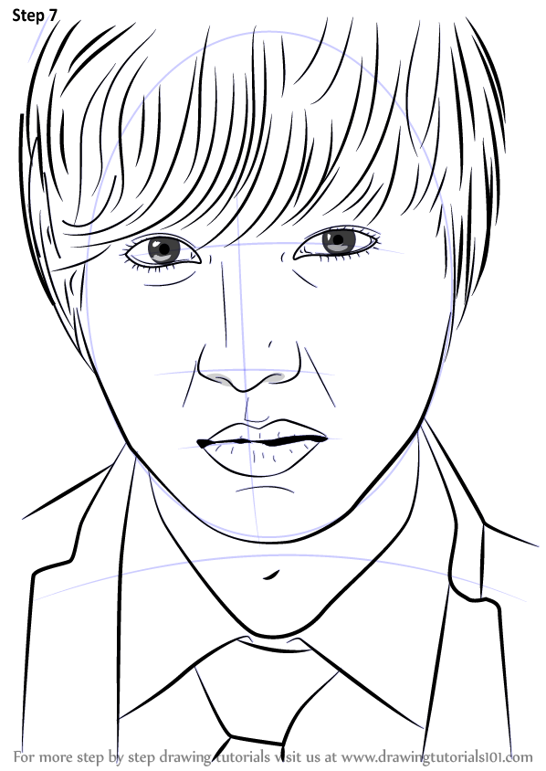 598x844 Learn How To Draw Lee Min Ho (Singers) Step By Step Drawing