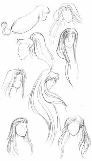 300x524 How To Draw Hair