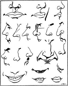 236x295 Chart Of Different Styles Of Cartoon Character Lips. Animation