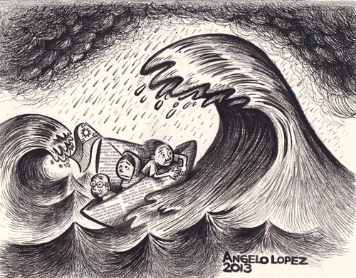 500x390 The Philippines And The Super Typhoon 11112013 Cartoon By