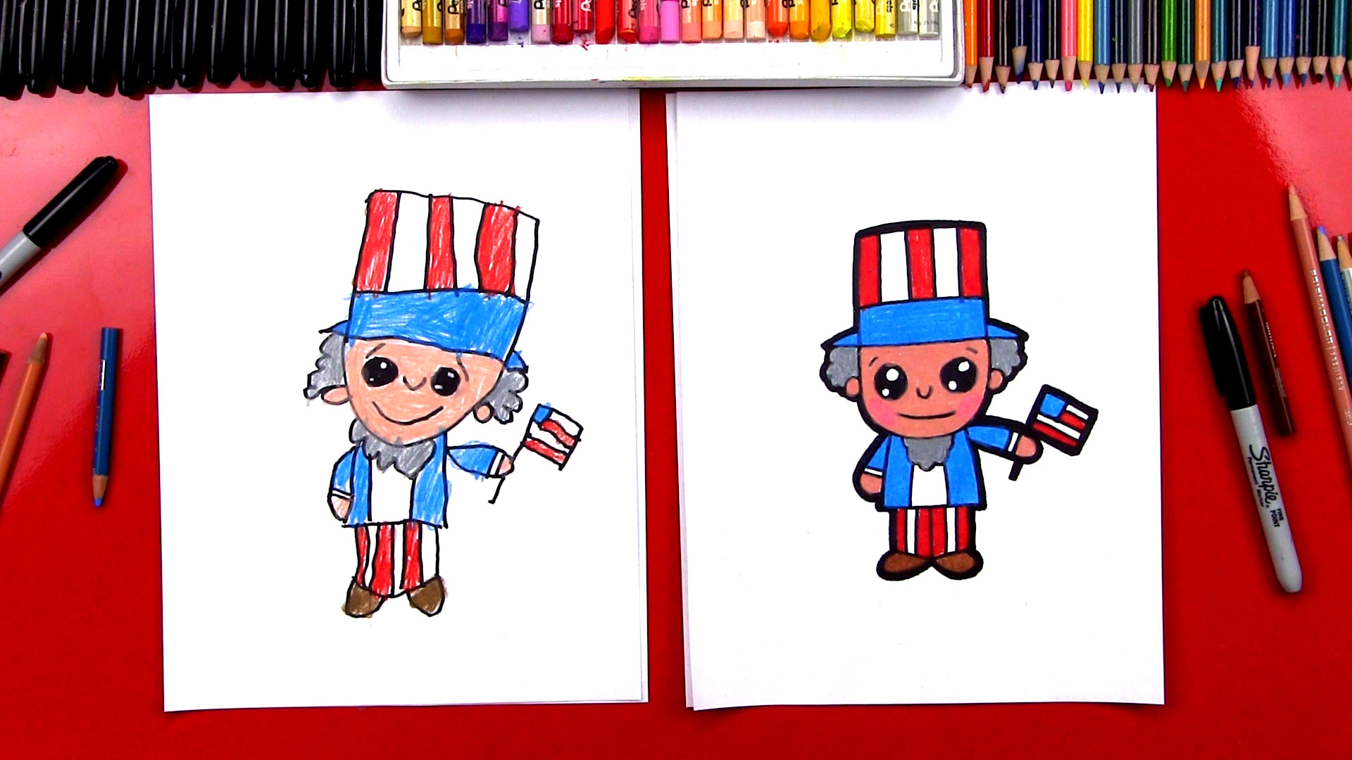 1920x1080 How To Draw Uncle Sam Cartoon