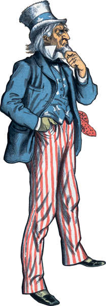 209x600 Uncle Sam Full Body Drawing