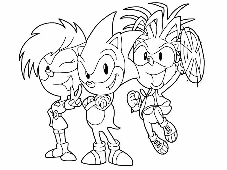 866x650 Sonic Underground Coloring Pages Cartoon