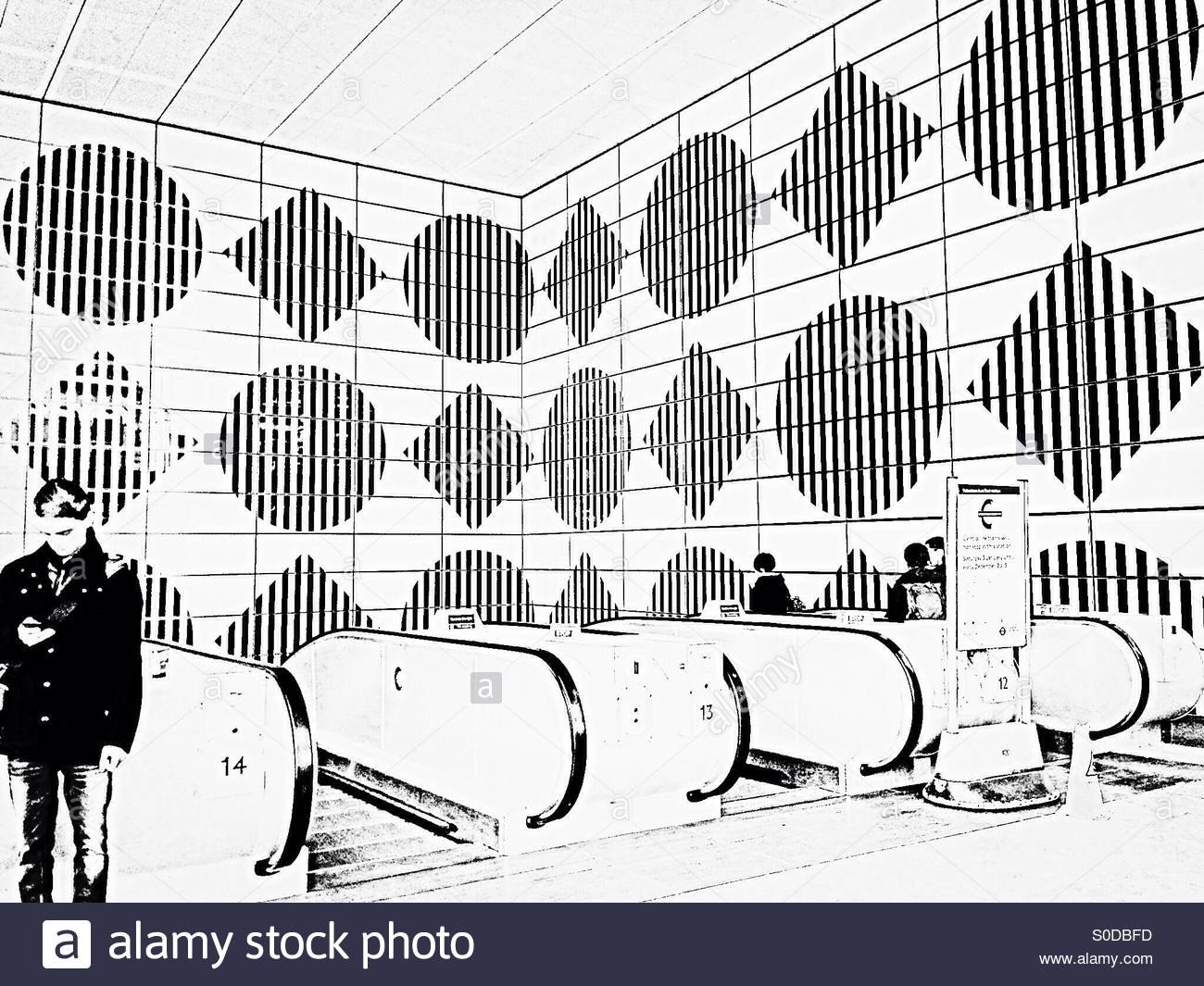 1300x1065 Op Art Tiles In New Tottenham Court Road Underground Station