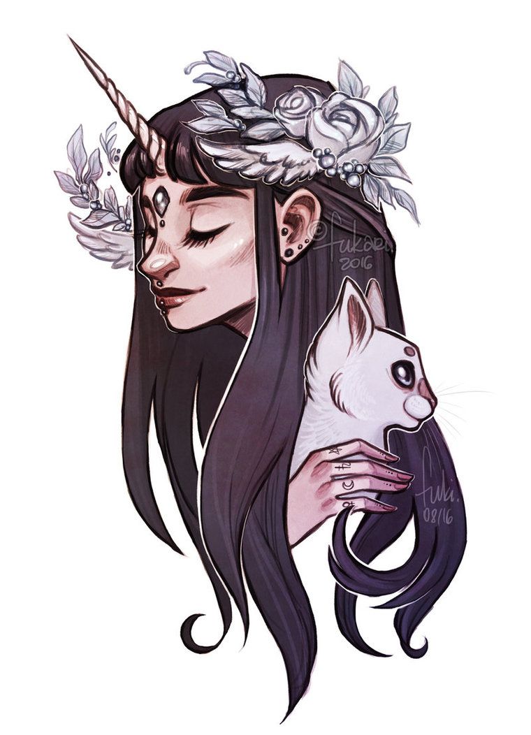 760x1052 Unicorn Girl! By Fukari Drawing Unicorns, Girls