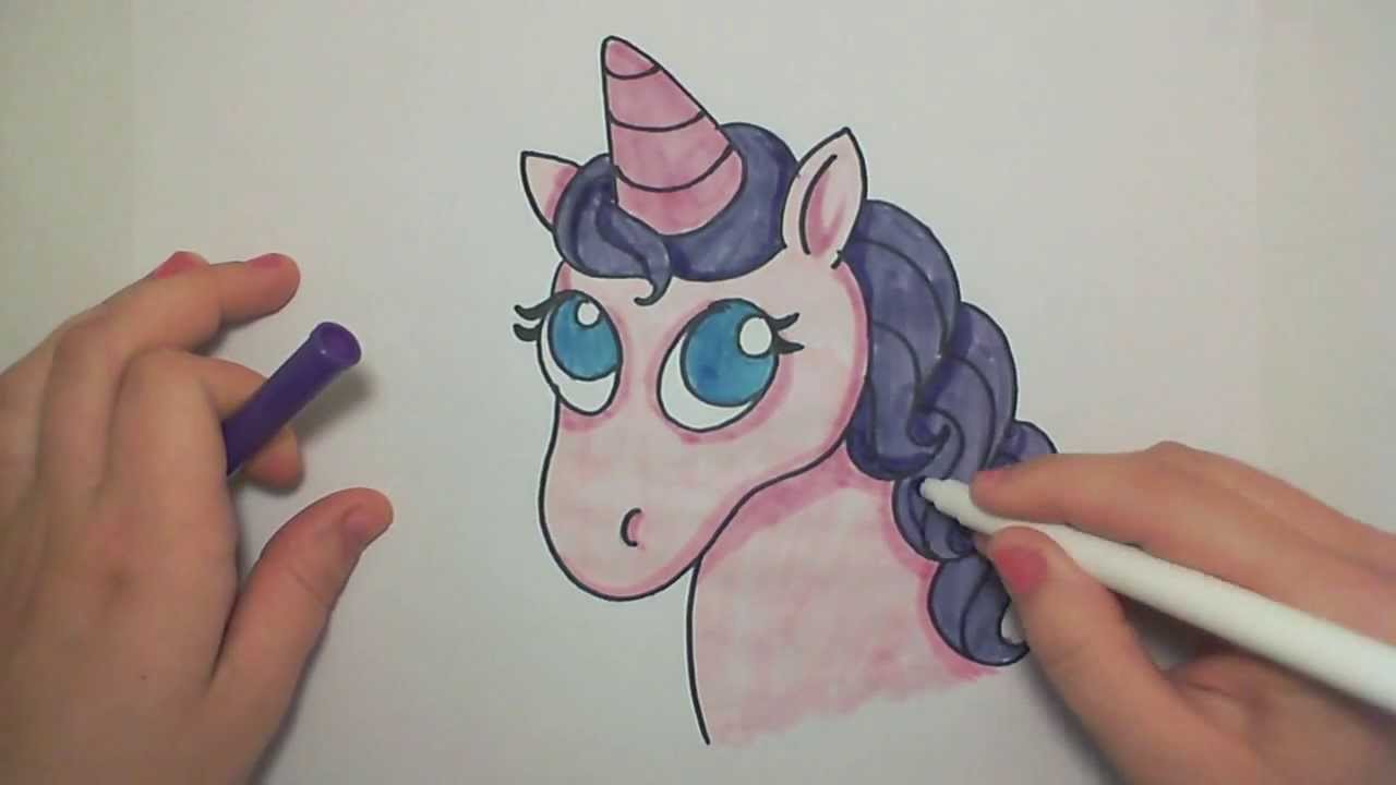 1280x720 Learn How To Draw A Cute Pink Unicorn