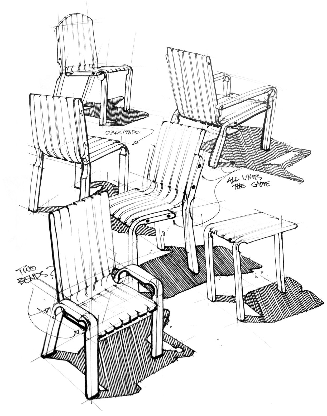 1240x1578 Unit Chair On Behance Design Behance, Sketches