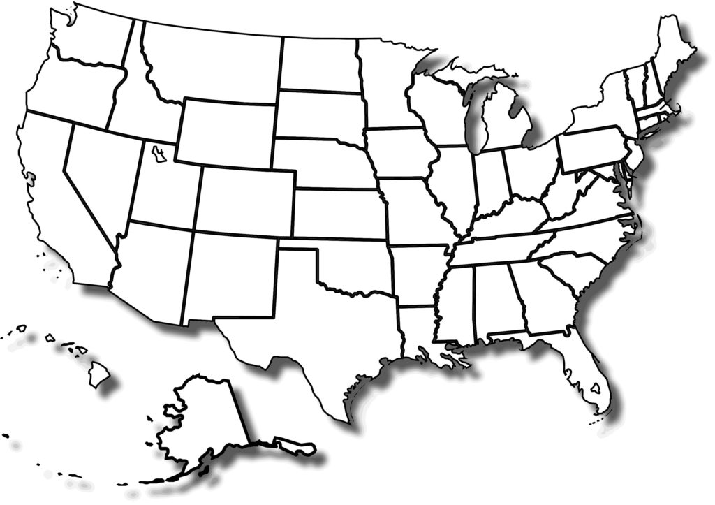 1024x723 How To Draw A Us Map Outline Usa Clipart 19 Best Printable Blank