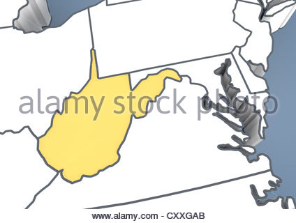 424x320 United States Of America Maps And West Virginia State Territory