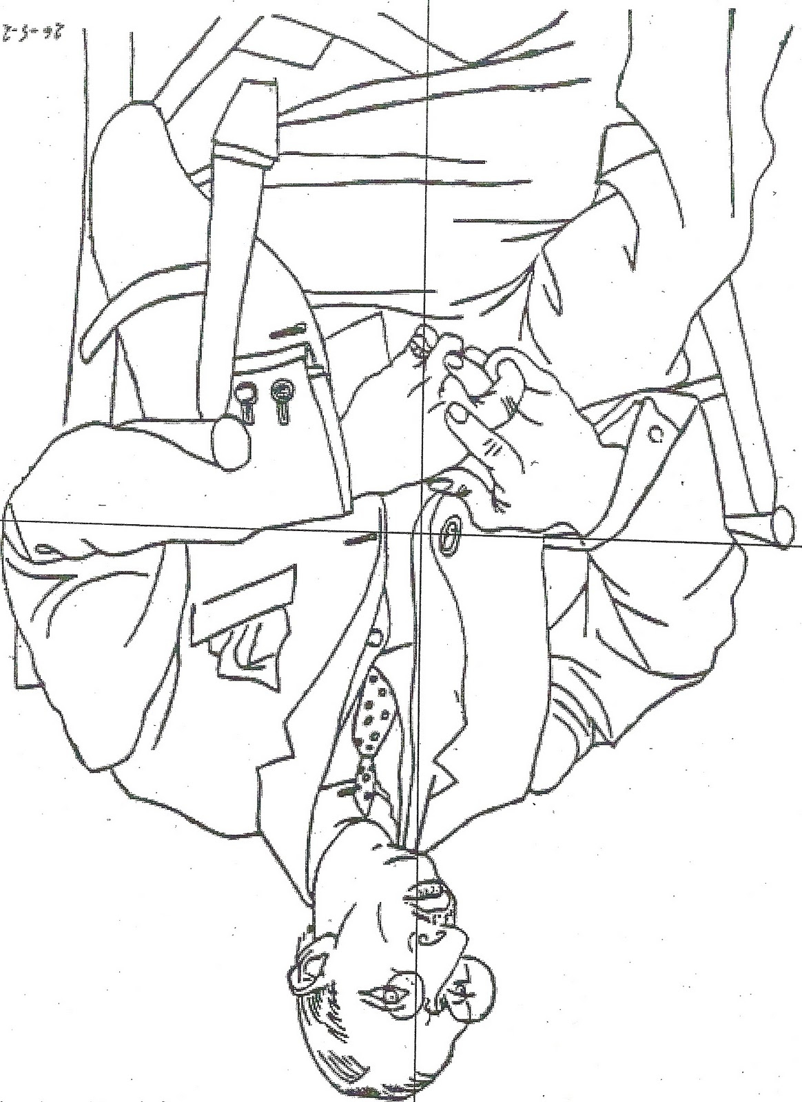 1164x1600 Pablo Picasso Upside Down Drawing