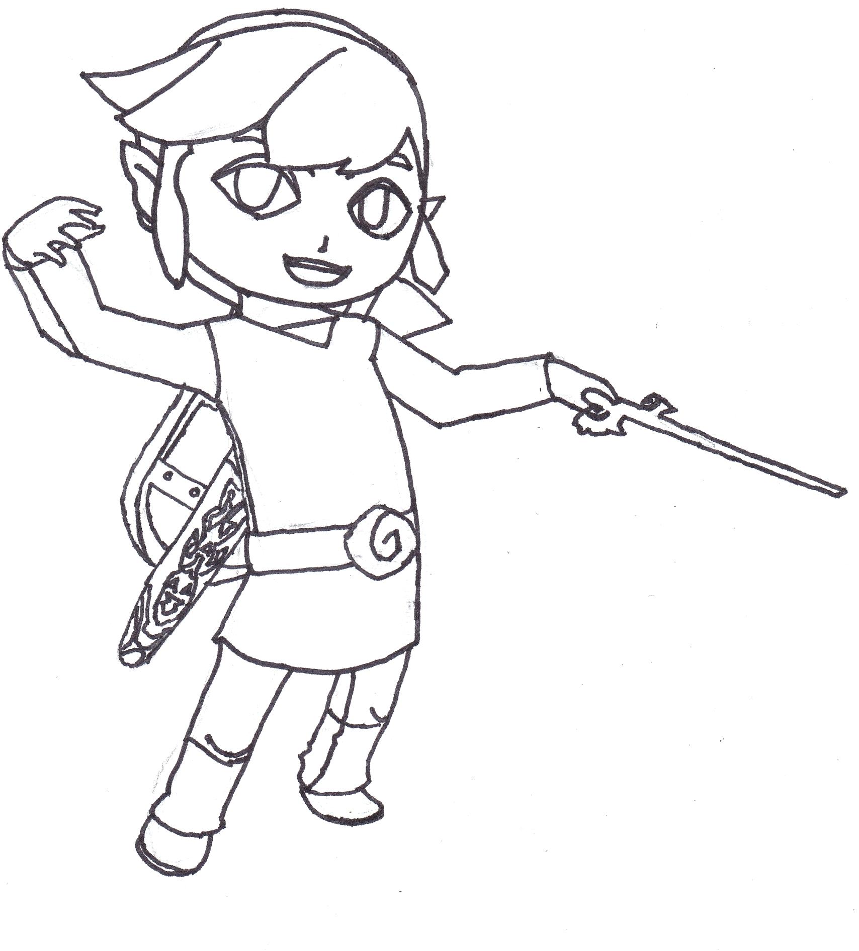 1708x1892 Link Drawing At Free For Personal Use Link Coloring Pages Print