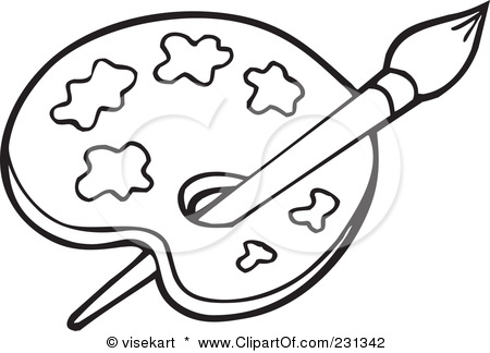 450x324 Paint Palette Coloring Page Artist Palette Drawing