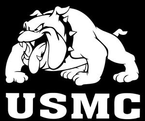 300x250 Marines Devil Dog Mascot Decal Vinyl Sticker Usmc Window Wall