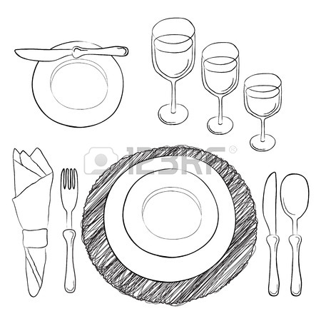 450x450 Eating Utensils Drawing