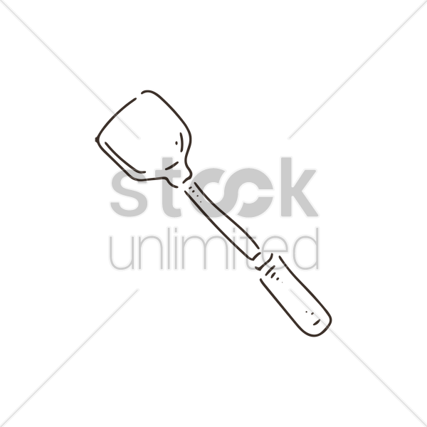 600x600 Frying Spatula Vector Image