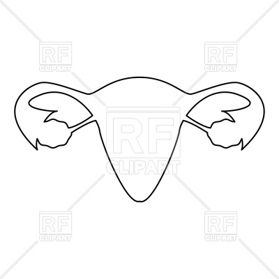 400x400 Uterus Black Color Icon Vector Image Vector Artwork