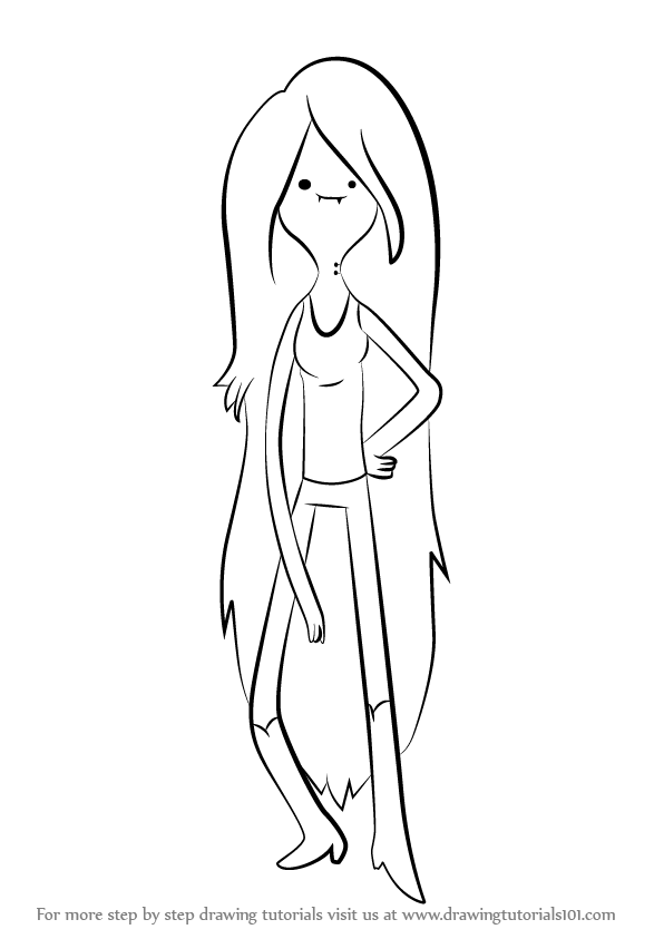 596x843 Learn How To Draw Marceline The Vampire Queen From Adventure Time