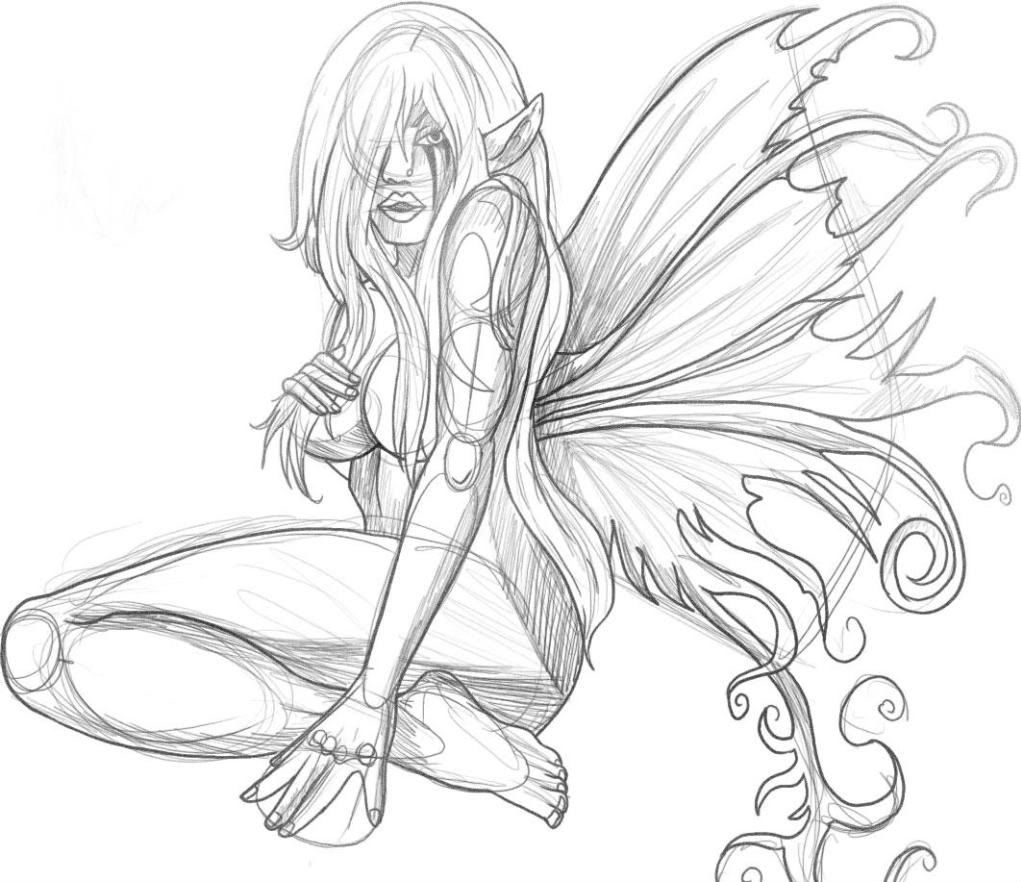 1021x882 How To Draw A Fairy Tattoo Step 6.jpg Photo By Kristenelainebabyy