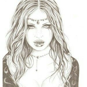 300x300 Vampire Girl Tonal Drawing Art Vampire Girls And Draw