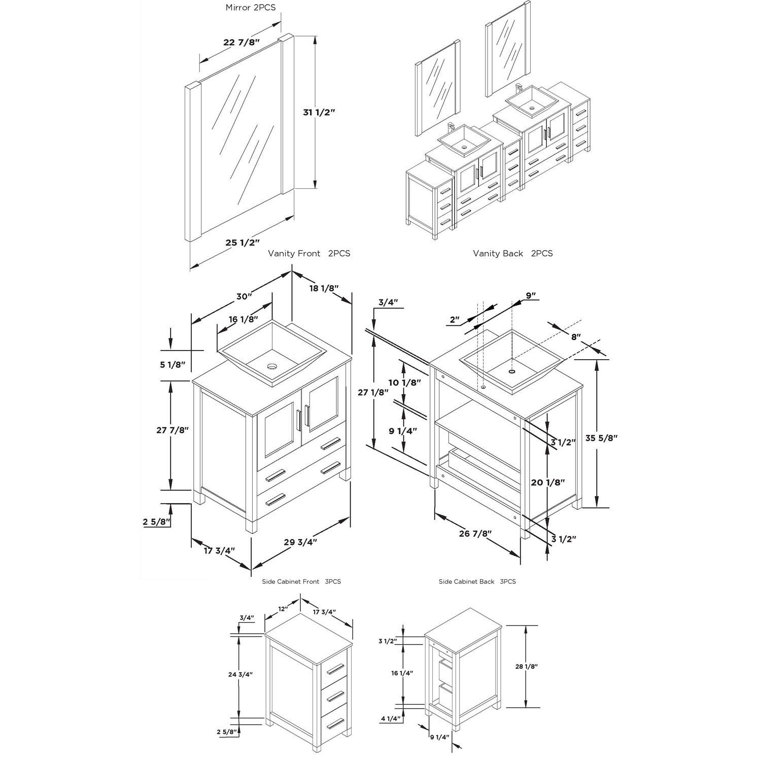 1500x1500 Fresca Torino 96 Gray Oak Modern Double Sink Bathroom Vanity