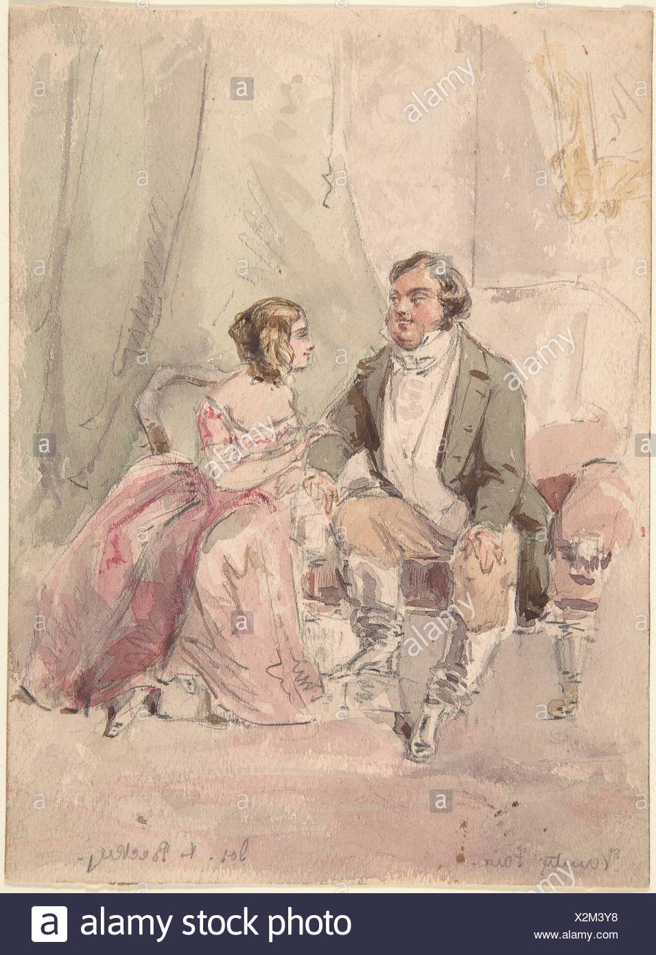 956x1390 Drawings For Scenes From Vanity Fair Jos And Becky. Artist James
