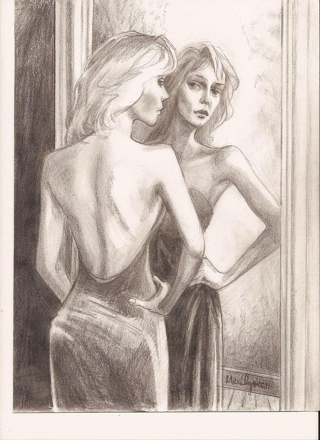 654x900 Vanity Drawing By Marilyn Moskowitz