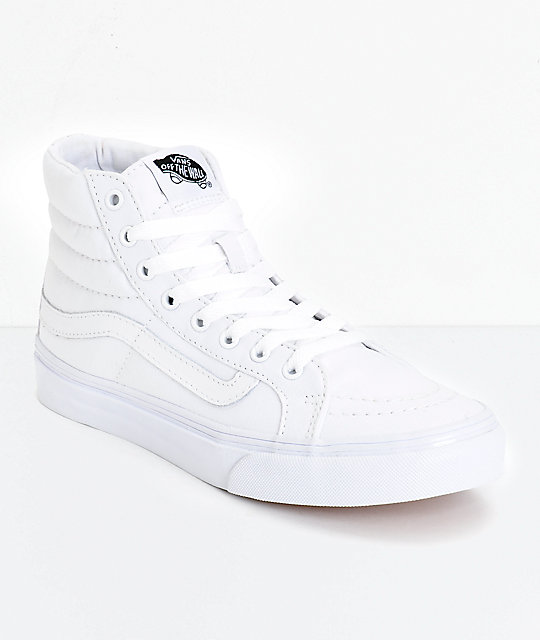 540x640 Vans Sk8 Hi Slim True White Skate Shoes Zumiez