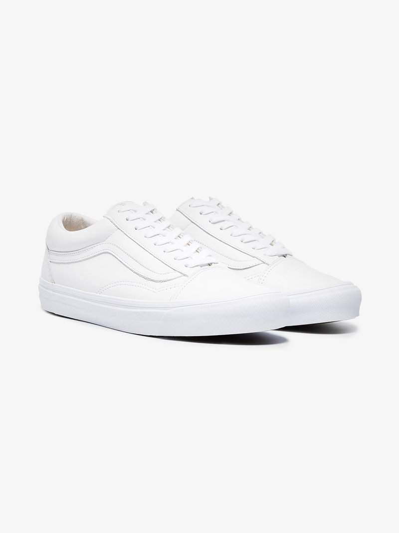800x1067 Vans White Og Old Skool Lx Leather Sneakers On Sale Browns