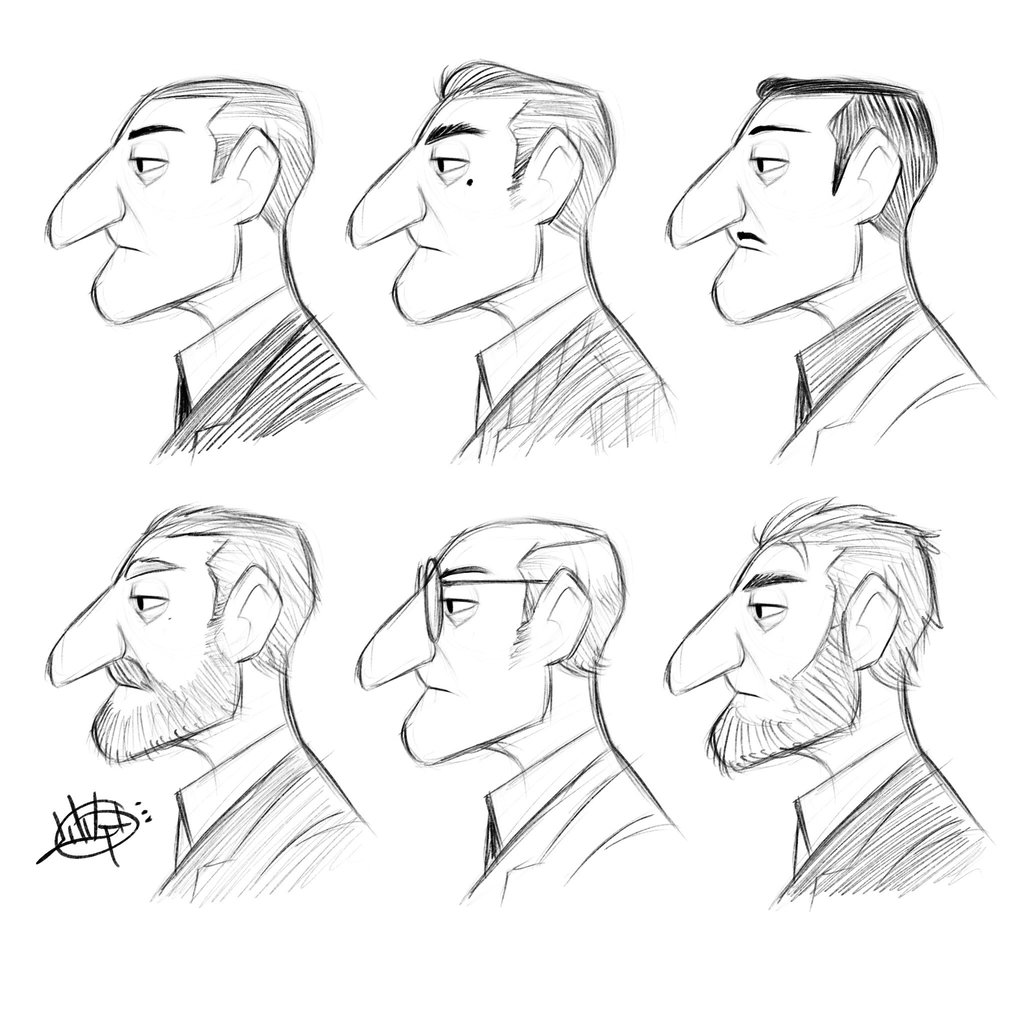 1024x1024 Profile Character Variety Sketches By Luigil