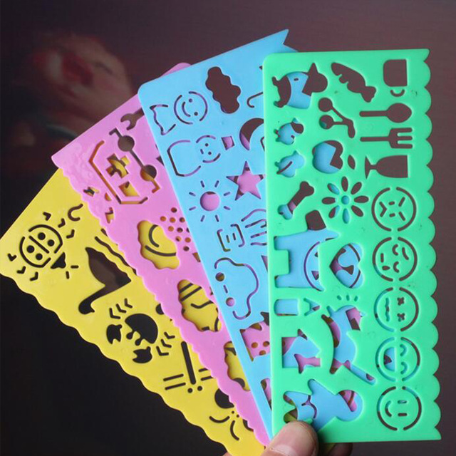 640x640 4pcs Stationery Candy Color Ruler Speed Painting A Variety Of Cute