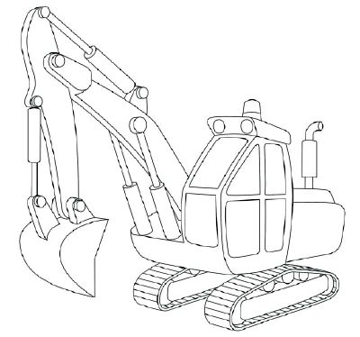400x374 How To Draw Excavators In 11 Steps