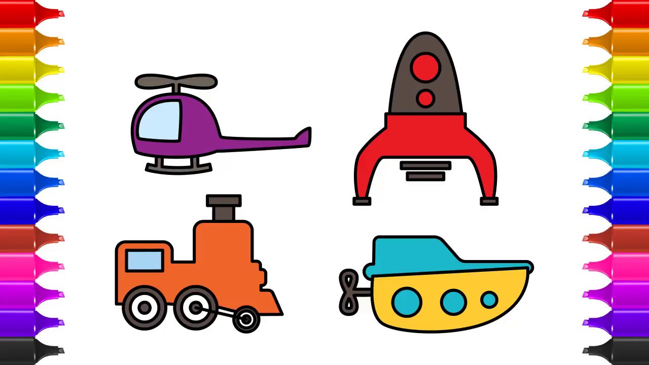 1280x720 How To Draw Toys Vehicles Amp Coloring Toys Drawing Vehicles