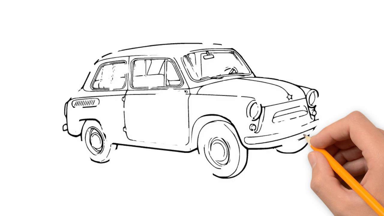 1280x720 Car Passenger Transport Pencil To Draw Step By Step