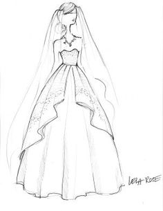 236x305 Custom Bride Portrait, Original Bride With Veil Drawing, Custom