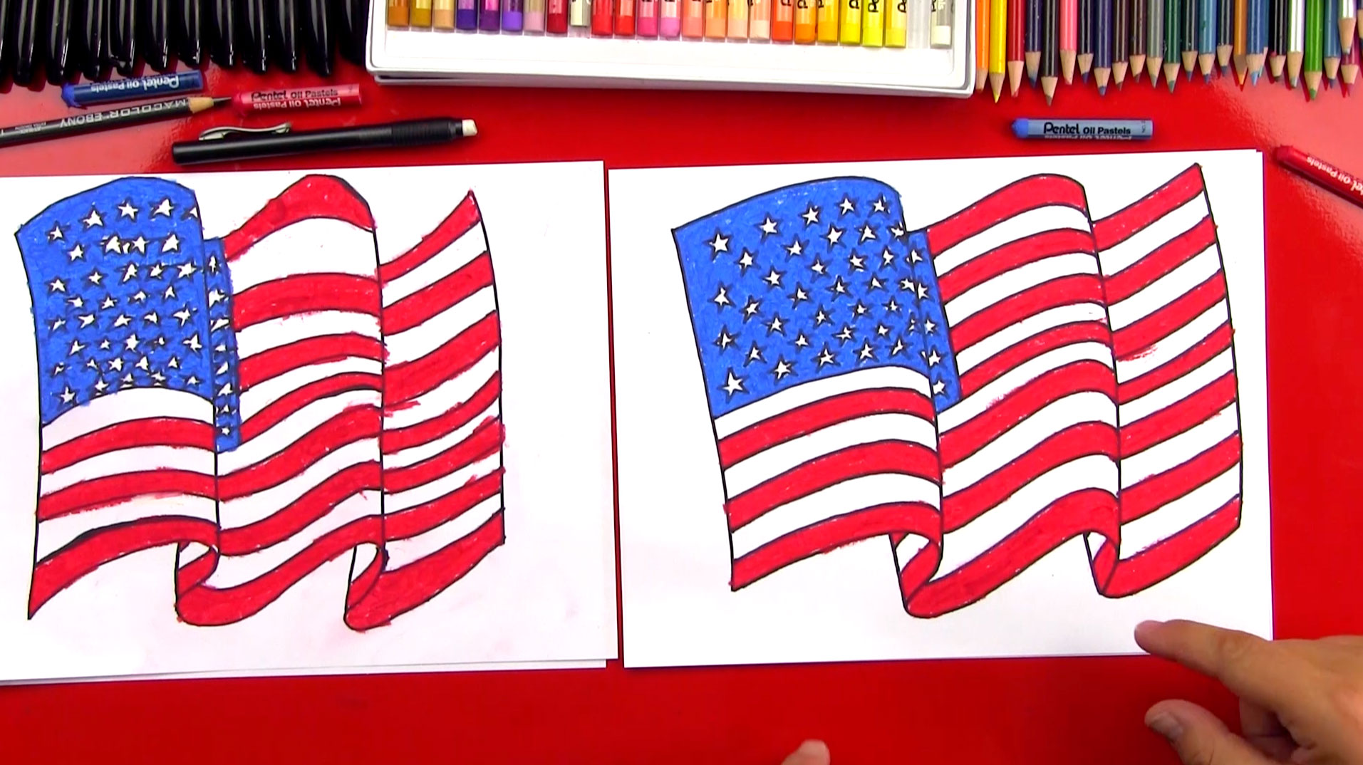 1913x1074 How To Draw The American Flag