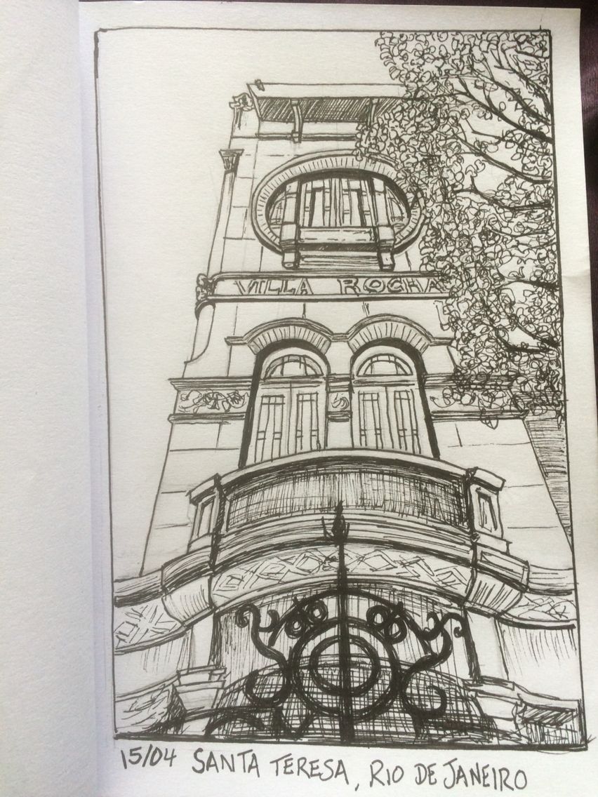852x1136 Villa Rocha, Santa Teresa, Rio De Janeiro, Brazil Sketch Pen