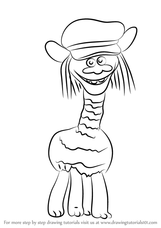566x800 Learn How To Draw Cooper From Trolls (Trolls) Step By Step
